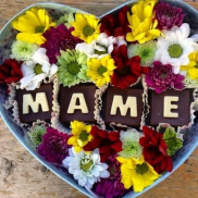 Сердце с цветами маме 